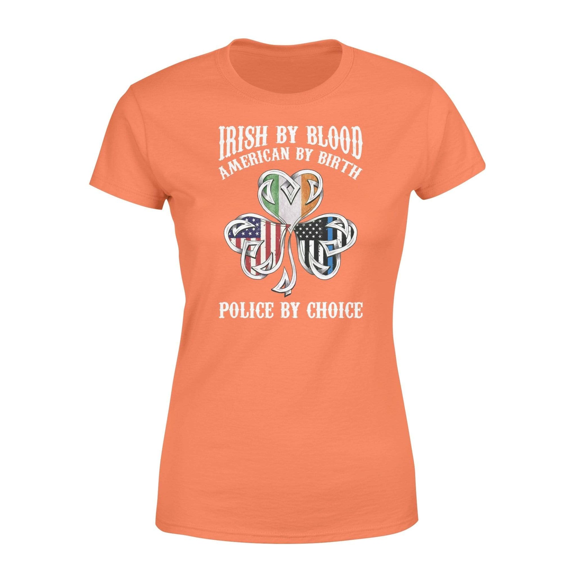 Thin Blue Line - St Patrick Day Shamrock Artwork - Standard Women’s T-shirt