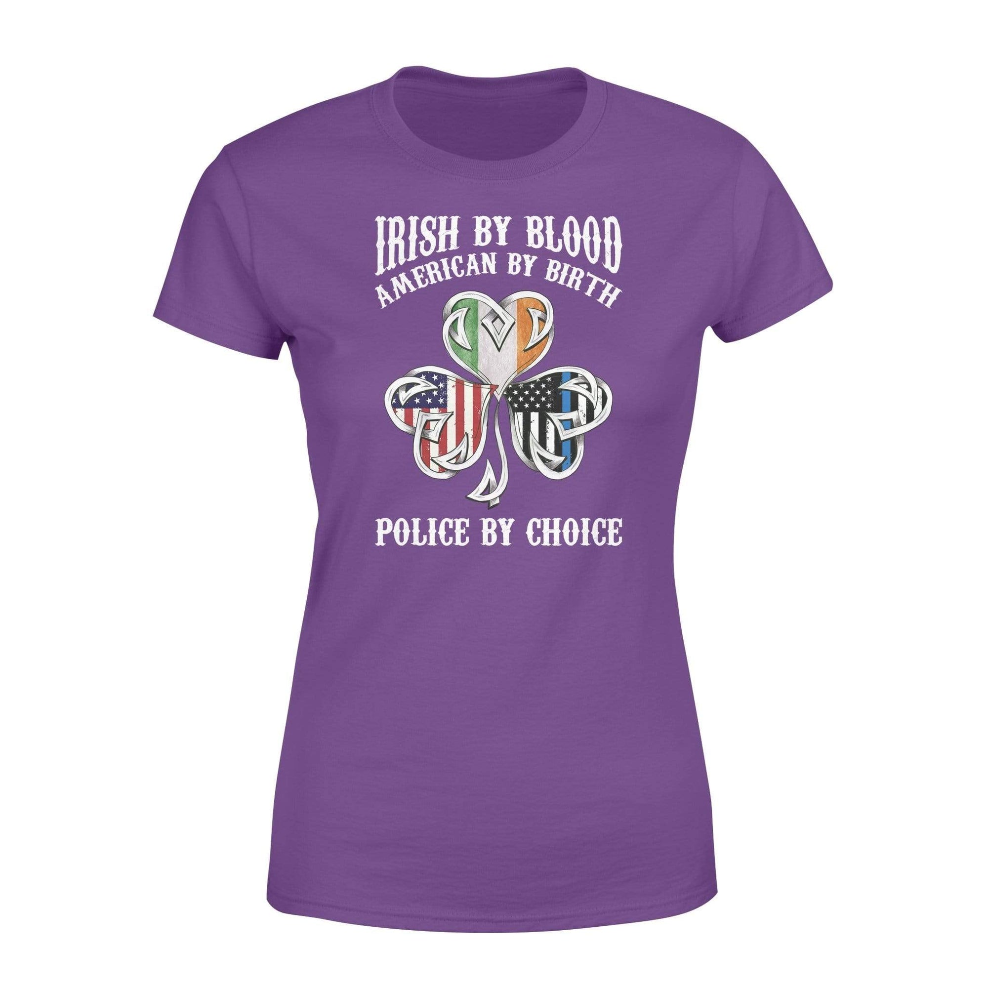 Thin Blue Line - St Patrick Day Shamrock Artwork - Standard Women’s T-shirt