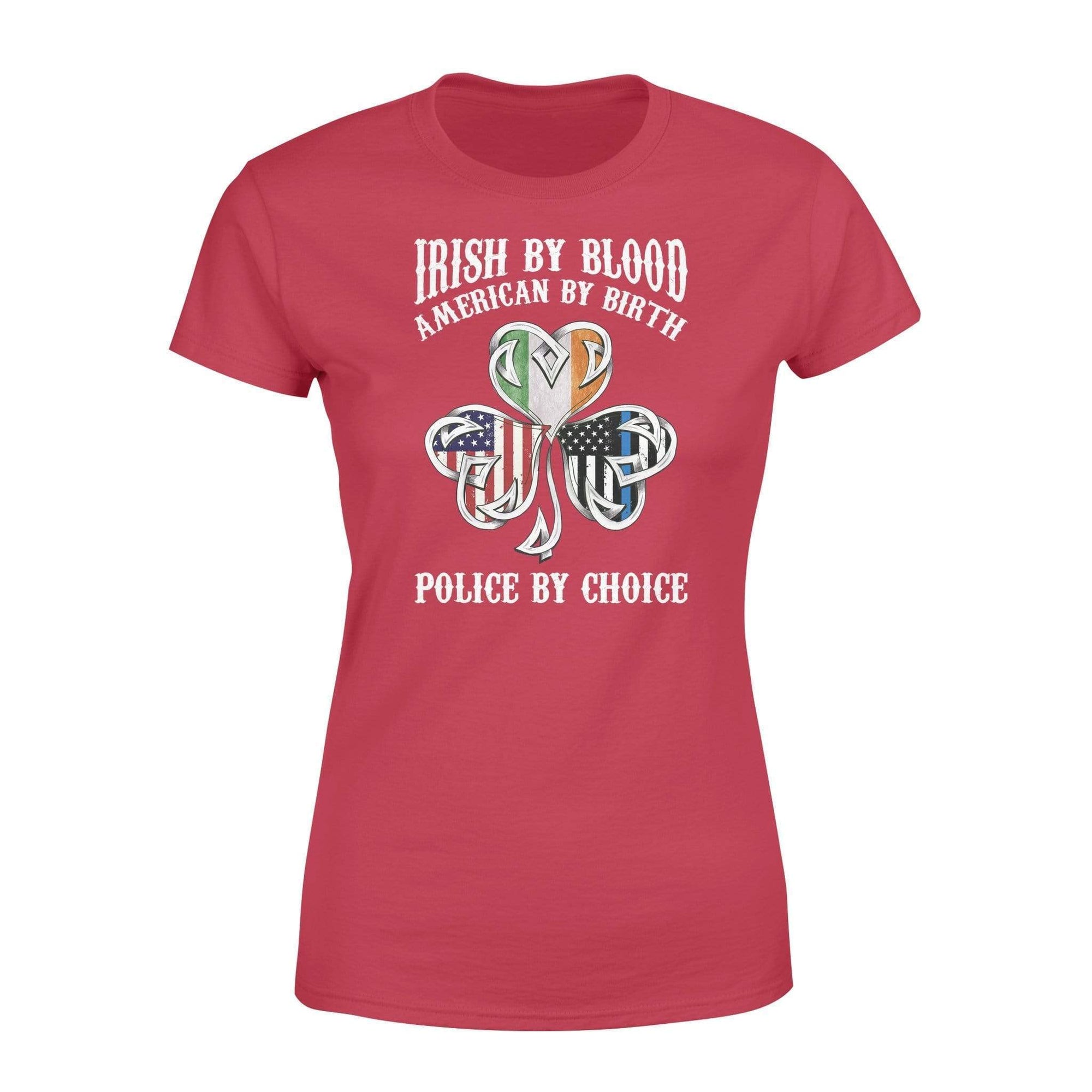 Thin Blue Line - St Patrick Day Shamrock Artwork - Standard Women’s T-shirt