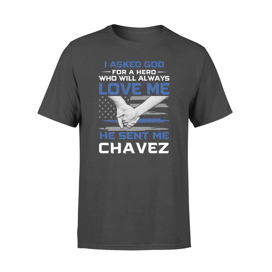 Thin Blue Line Ask God Couple Personalized Police Shirt