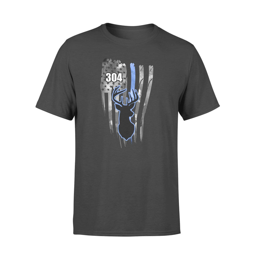 Thin Blue Line Distressed Flag Deer Hunting Personalized Police Shirt