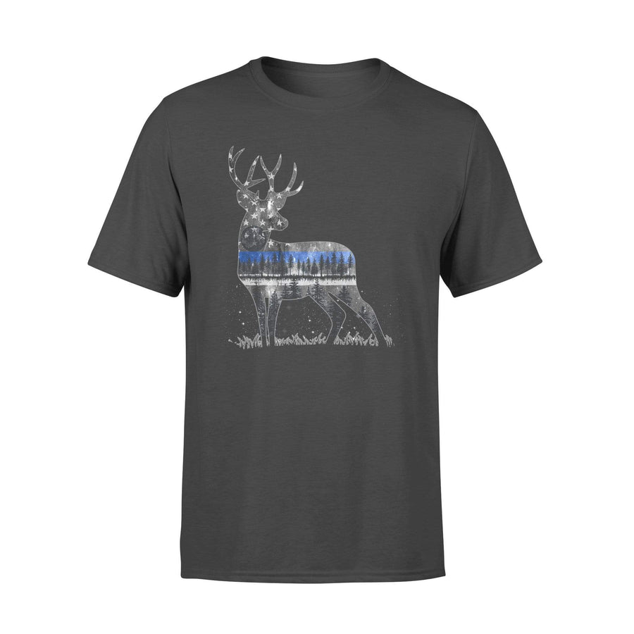 Thin Blue Line Night Sky Deer Shirt