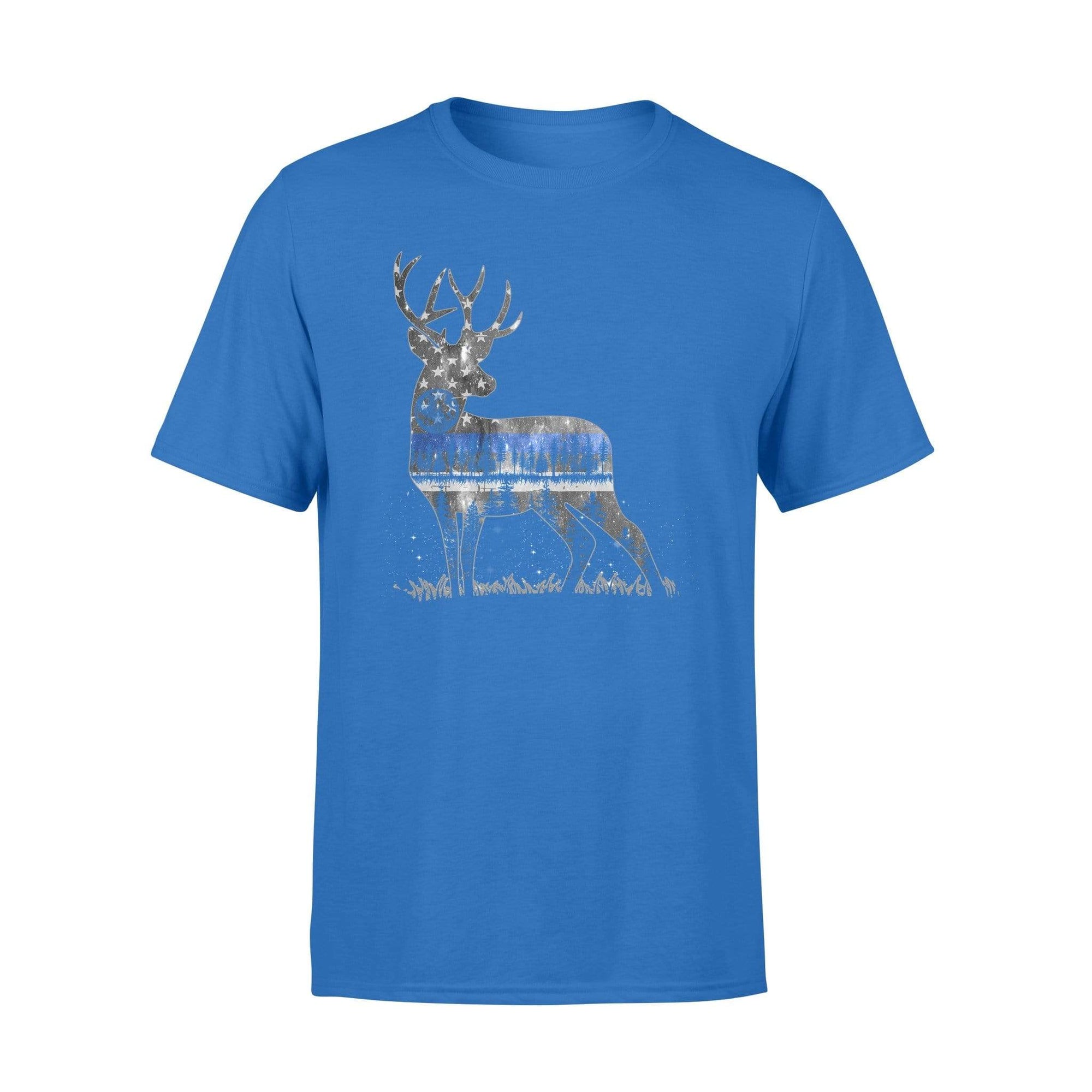 Thin Blue Line Night Sky Deer Shirt