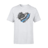 Water Splash Thin Blue Line Heart Shirt