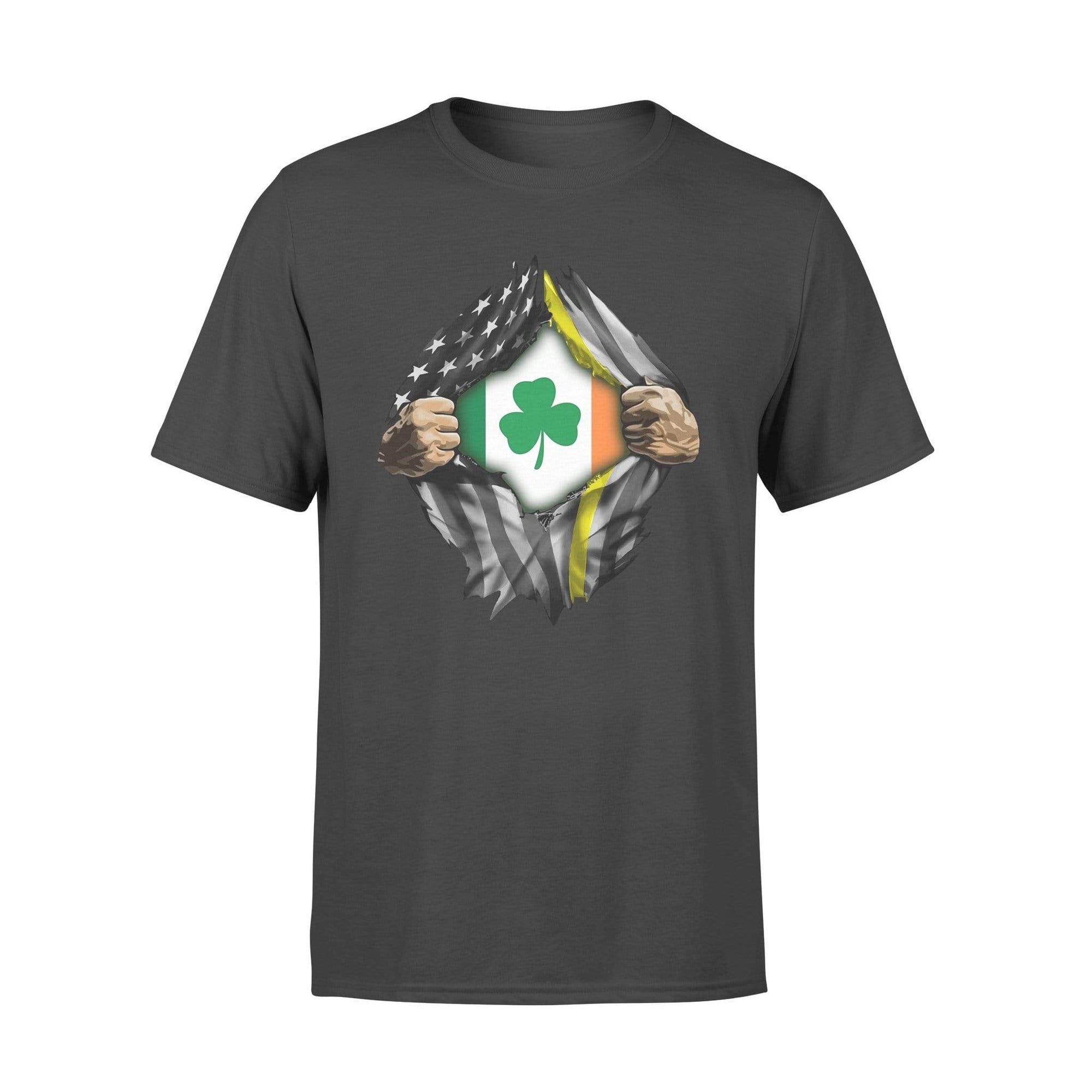 TGL - St Patrick Day Tearing Thin Gold Line Flag Dispatcher Irish Flag Inside Shirt