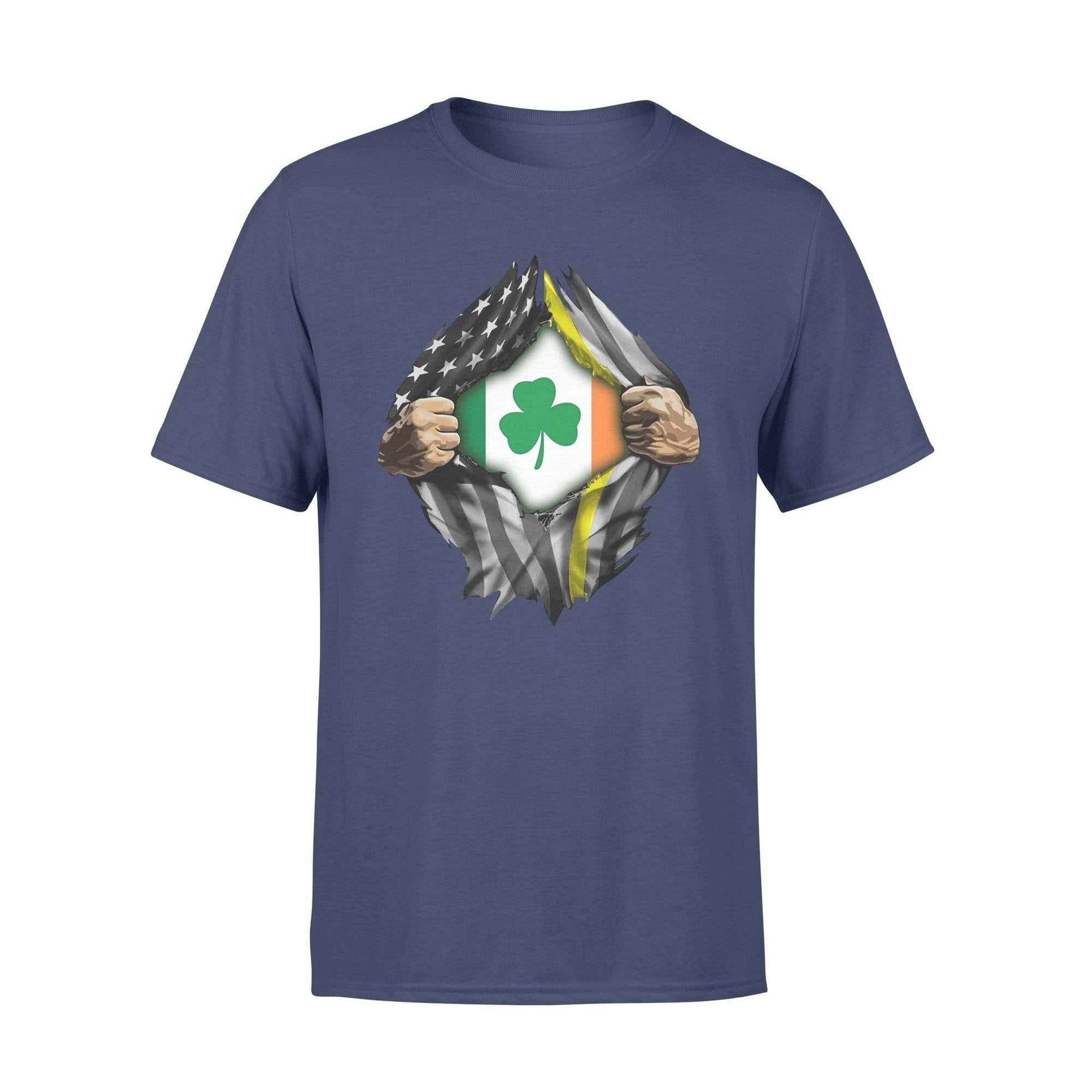 TGL - St Patrick Day Tearing Thin Gold Line Flag Dispatcher Irish Flag Inside Shirt