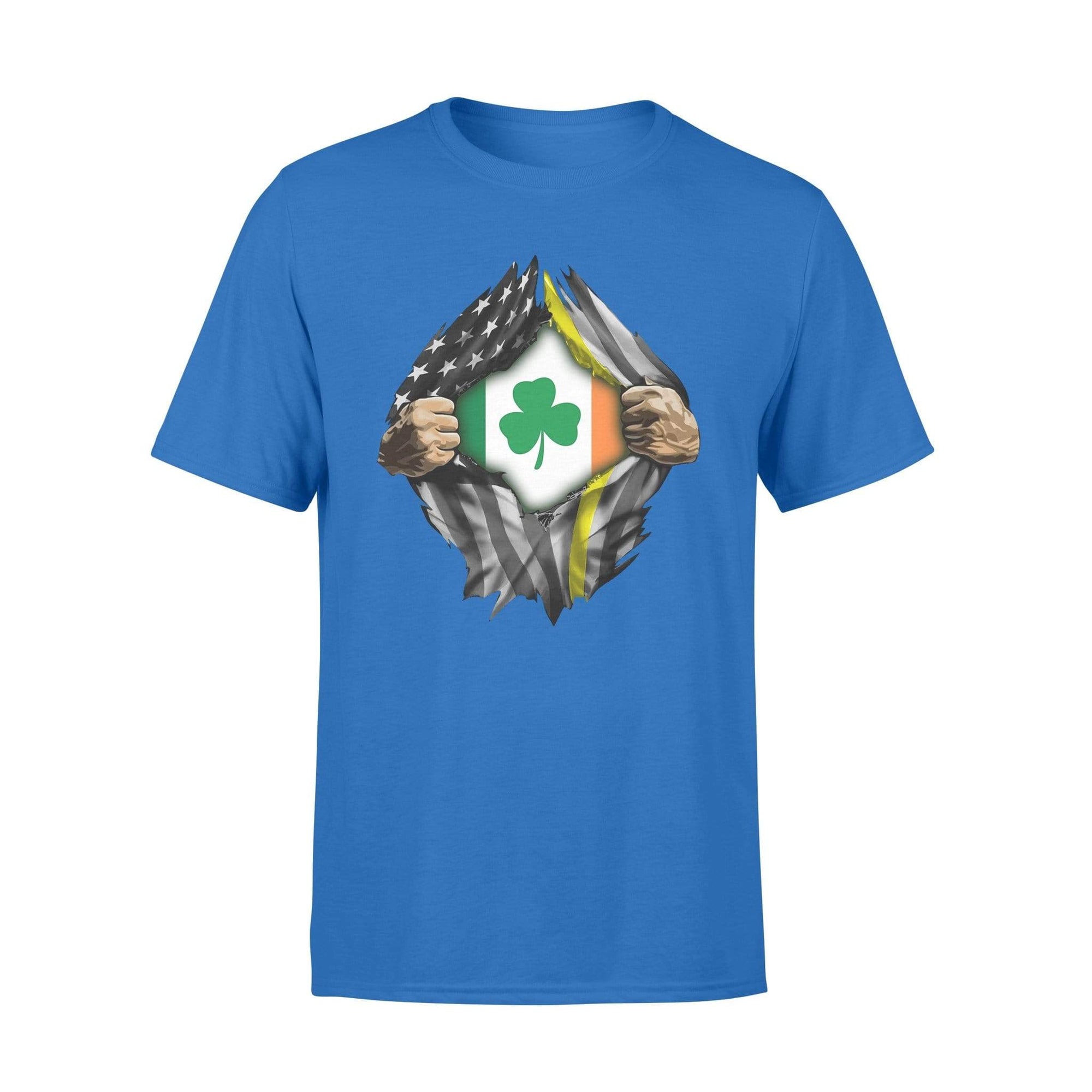 TGL - St Patrick Day Tearing Thin Gold Line Flag Dispatcher Irish Flag Inside Shirt