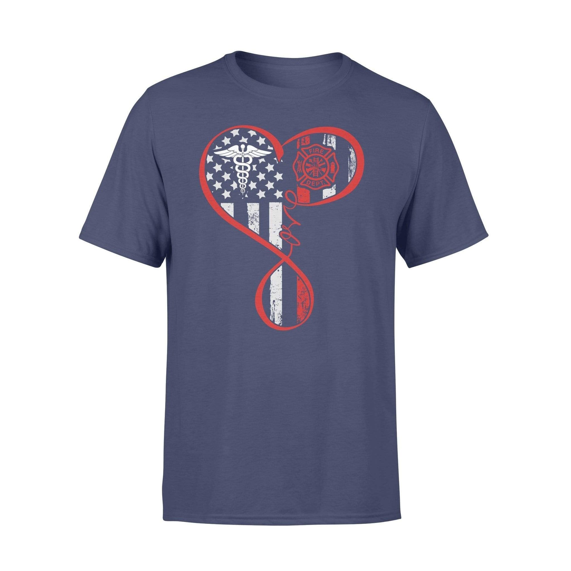 TRL - Flag Infinity Firefighter And Nurse Couple Shirt