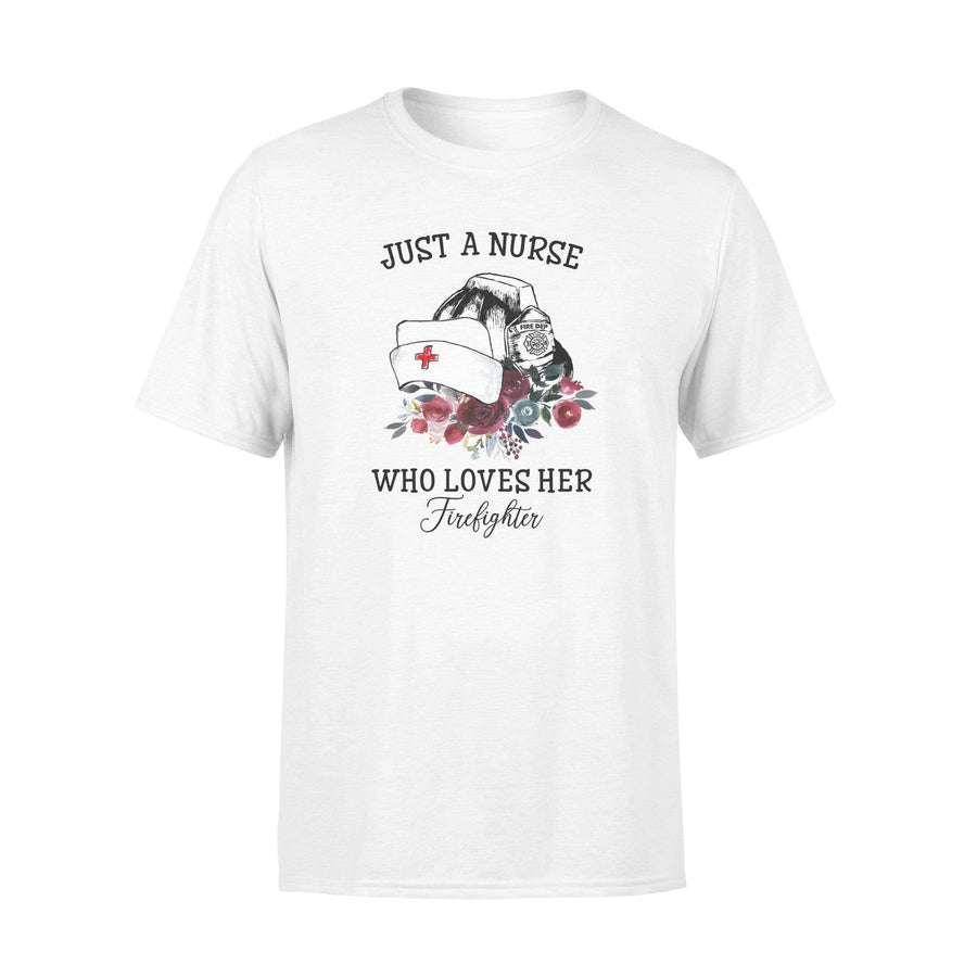 TRL - Just A Nurse Who Loves Her Firefighter Floral Shirt