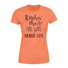 TRL - Rockin Fire Wife Nurse Life Checkered Pattern Shirt - Standard Women’s T-shirt