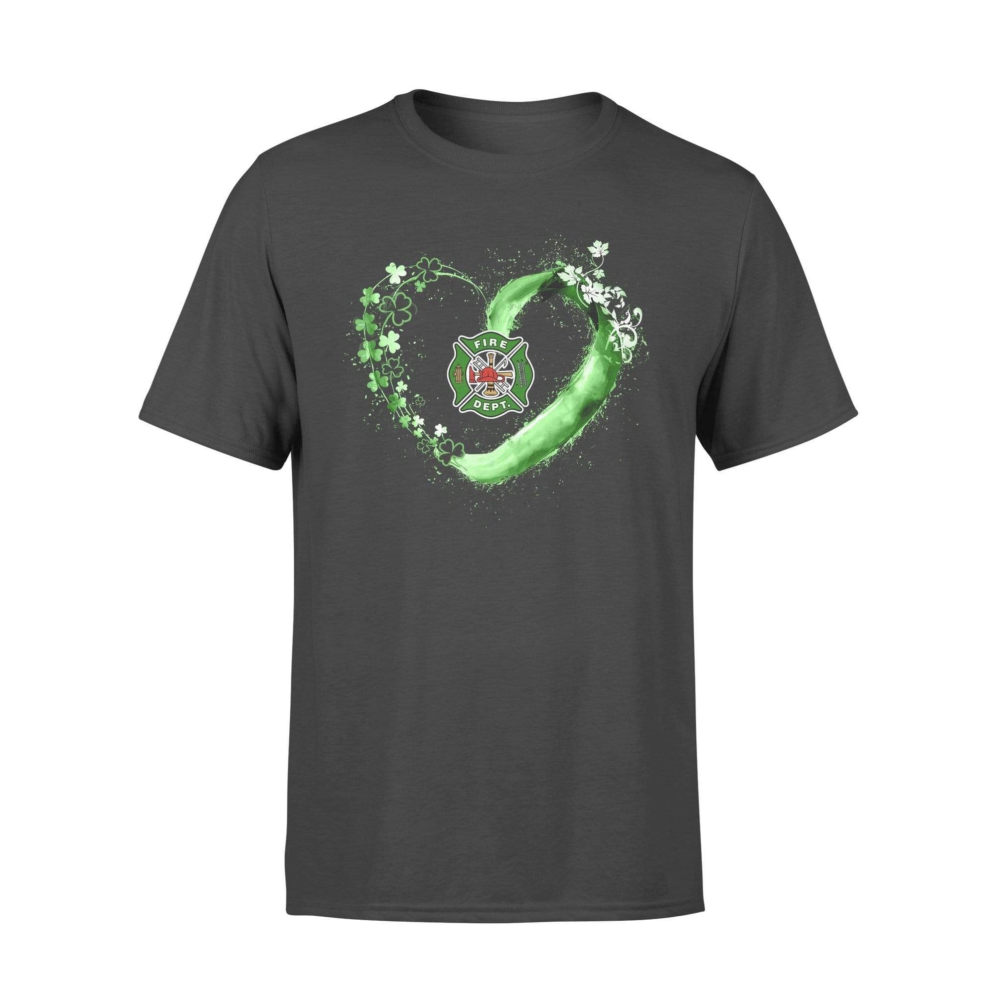 TRL - St Patrick Day Firefighter Beautiful Heart Shamrock Shirt