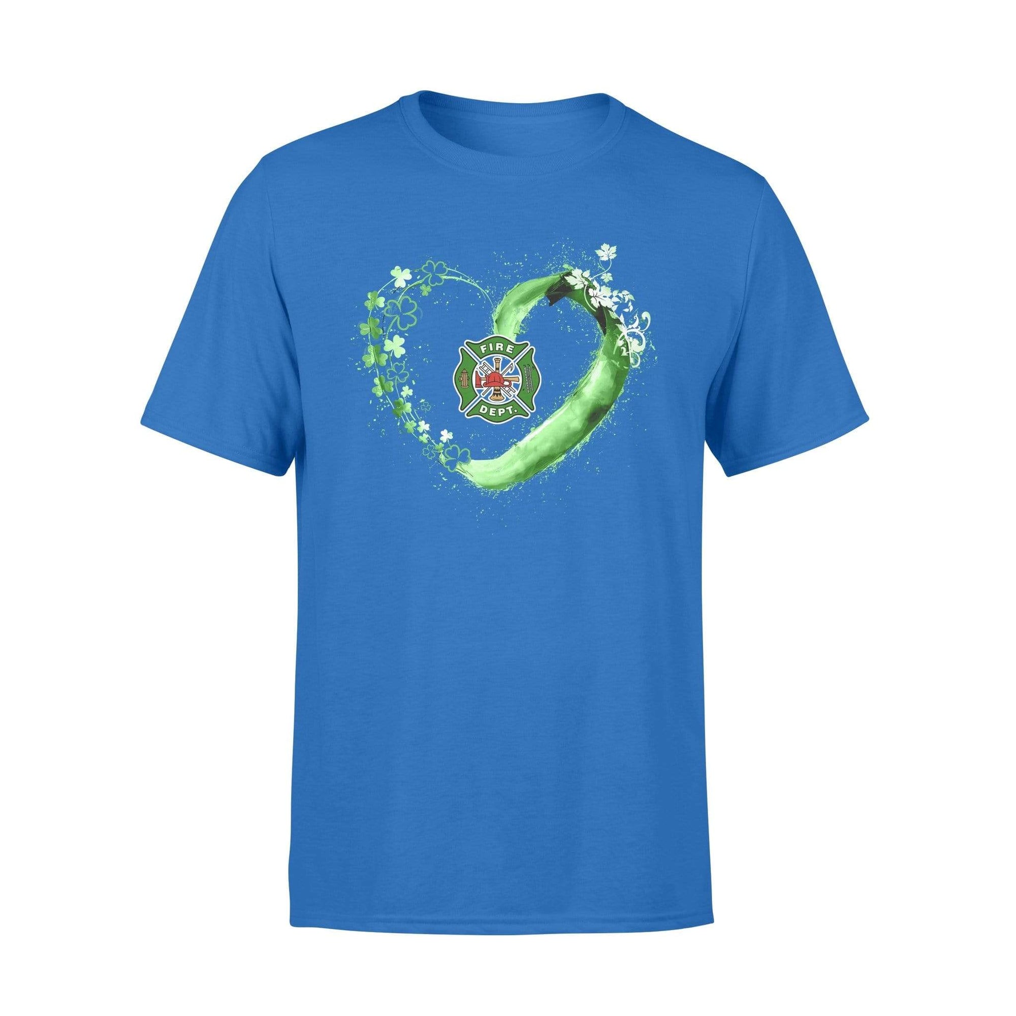 TRL - St Patrick Day Firefighter Beautiful Heart Shamrock Shirt