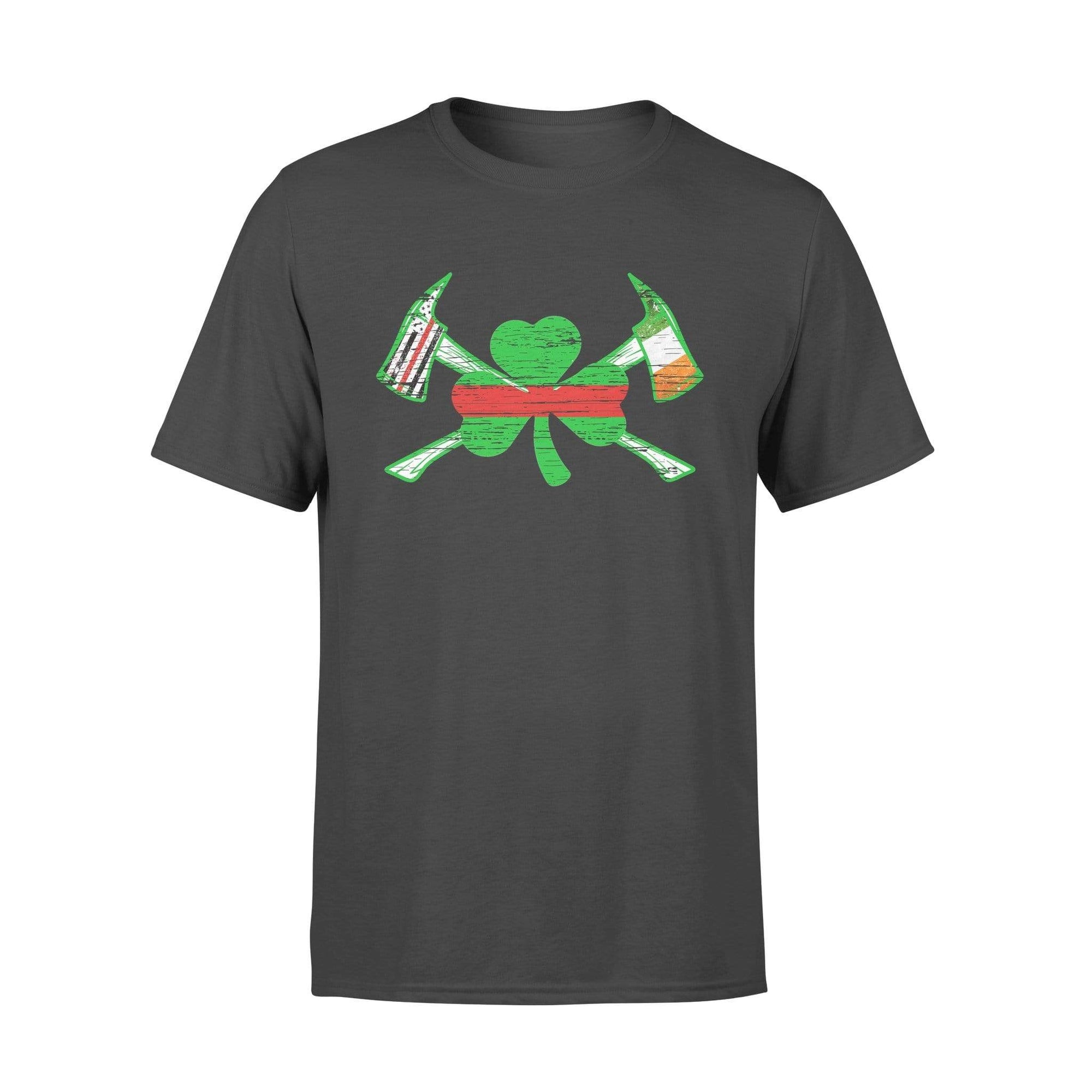 Thin Red Line - St Patrick Day Firefighter Thin Red Line Flag And Irish Flag Personalized T-shirt