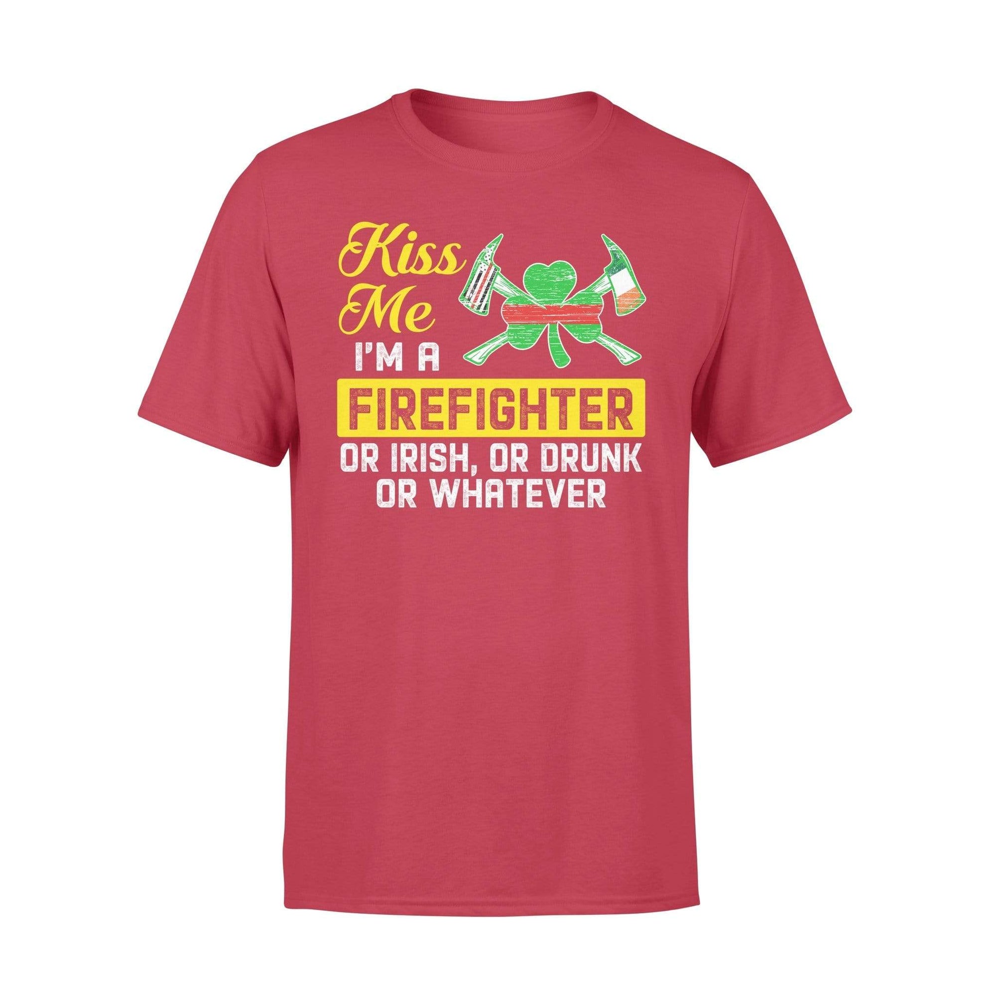 TRL - St Patrick Day Kiss Me I Am A Firefighter Shirt