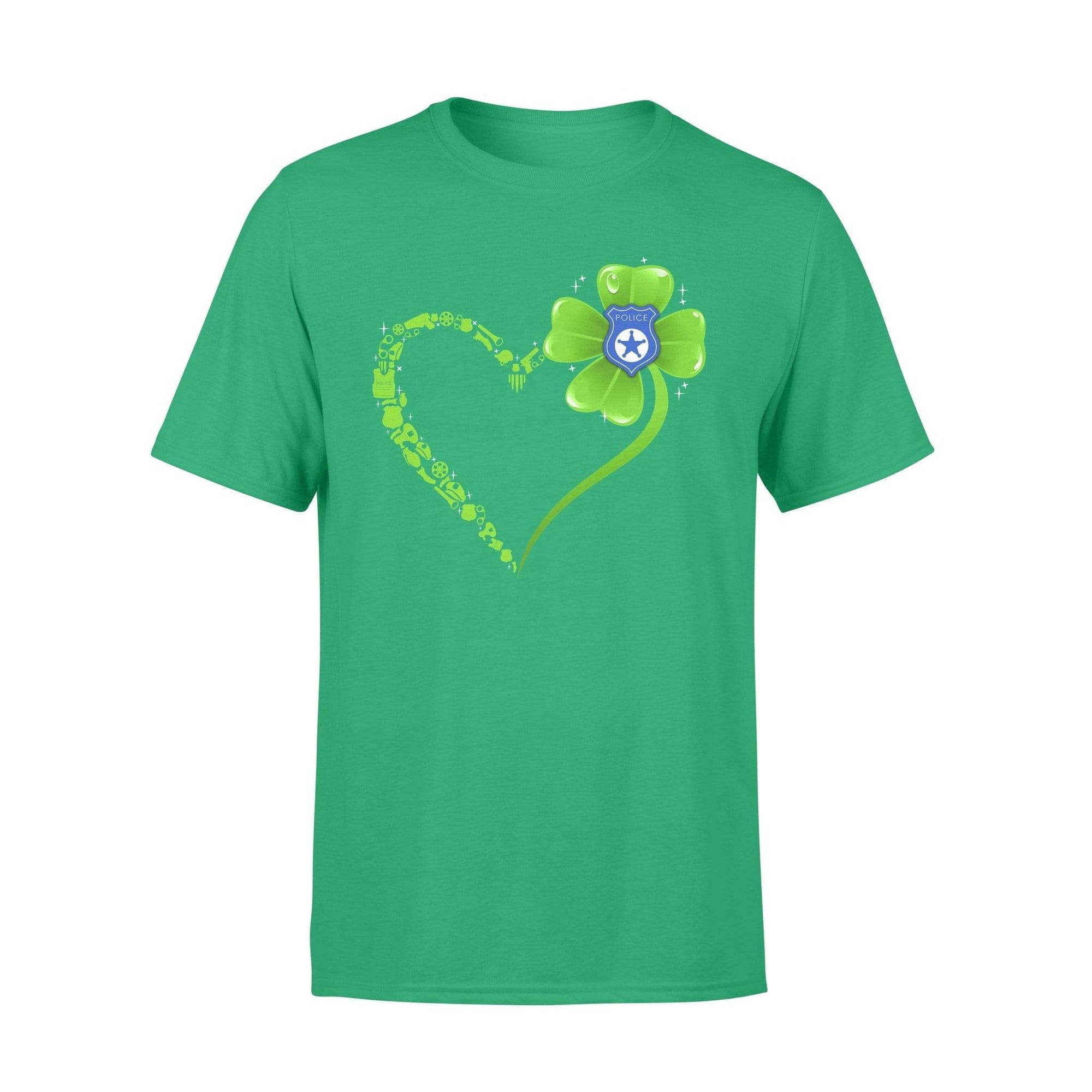 TRL - St Patrick Day Police Things Shamrock Heart Shirt