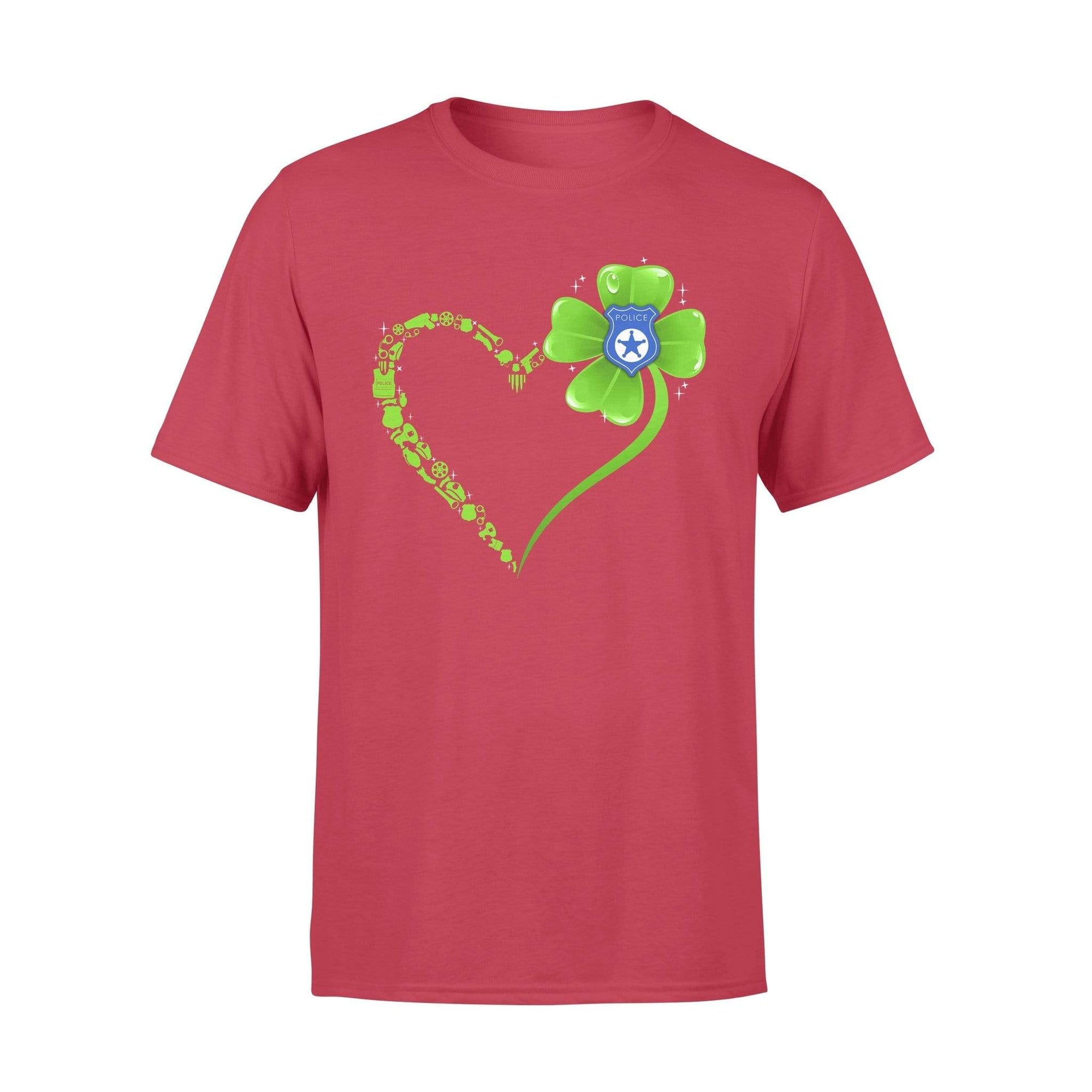 TRL - St Patrick Day Police Things Shamrock Heart Shirt