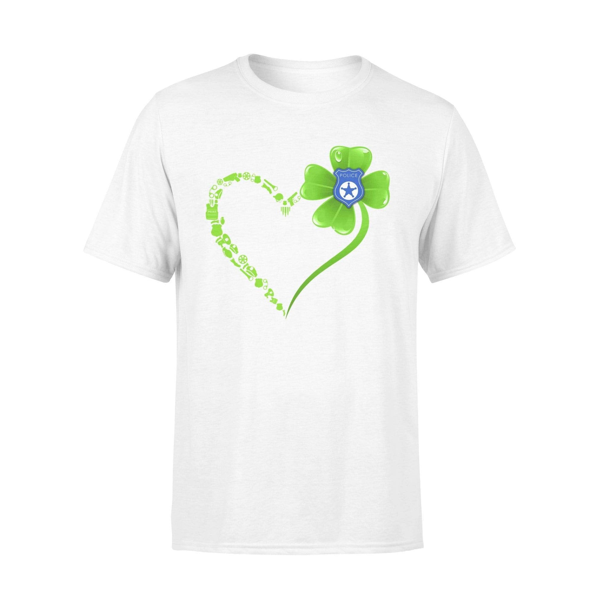 TRL - St Patrick Day Police Things Shamrock Heart Shirt