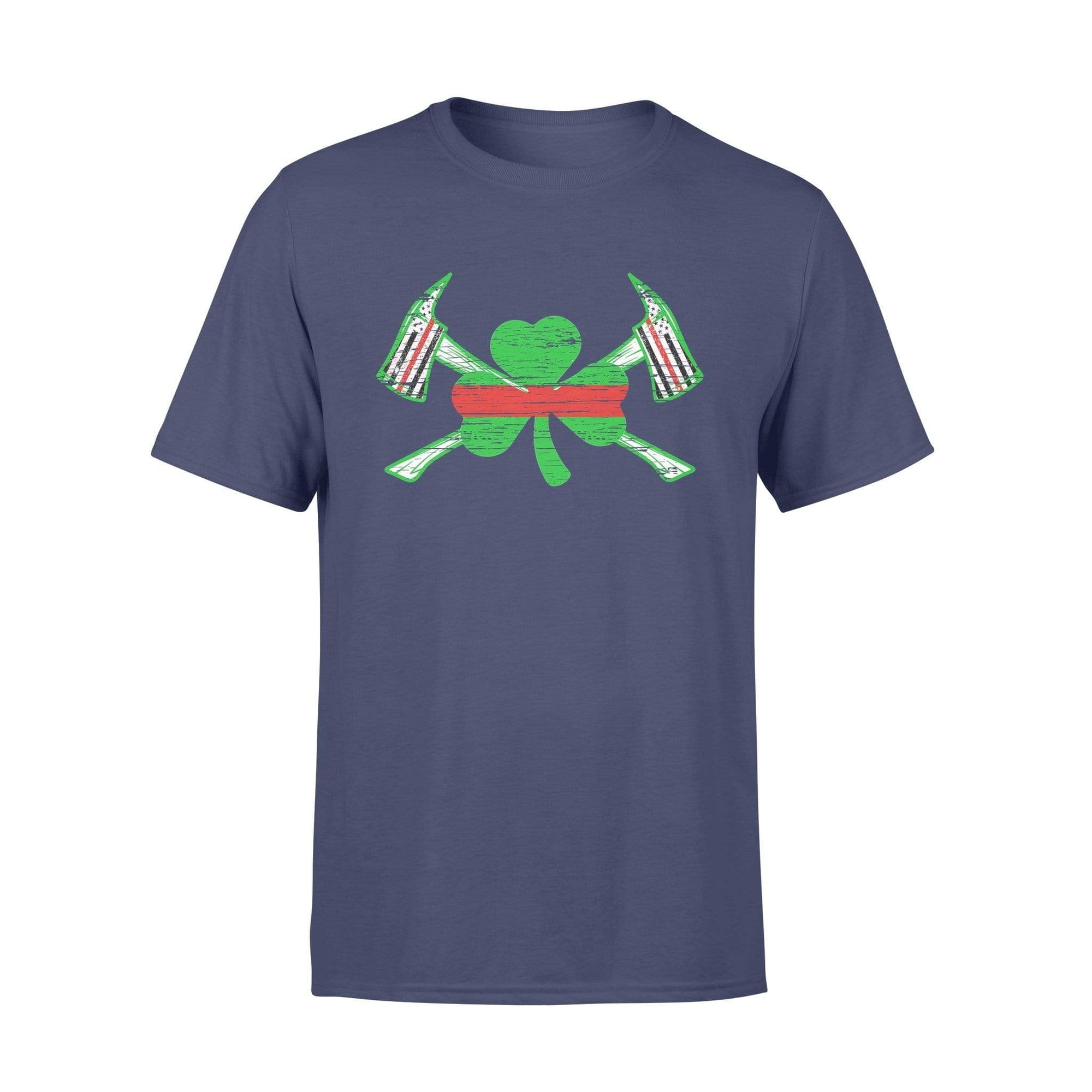TRL - St Patrick Day Shamrock Firefighter Axe Flag Shirt