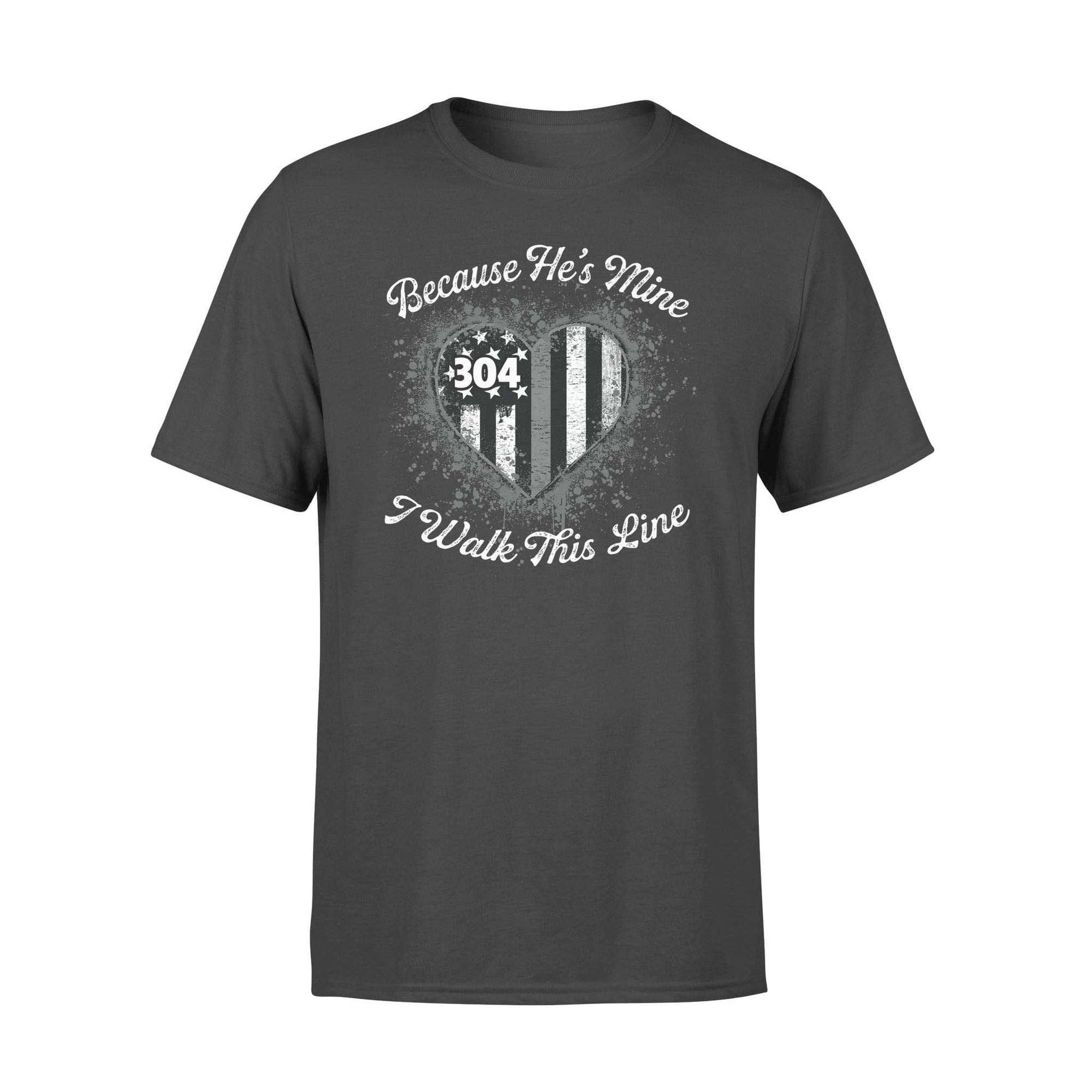 TSL - Because He Is Mine Correctional Officer Color Drop Heart Personalized Shirt