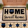 Doormat 16x24 Thin Blue Line Home Sweet Home Personalized Doormat