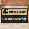 Doormat 16x24 Welcome Home Come Home Safe Police Personalized Doormat