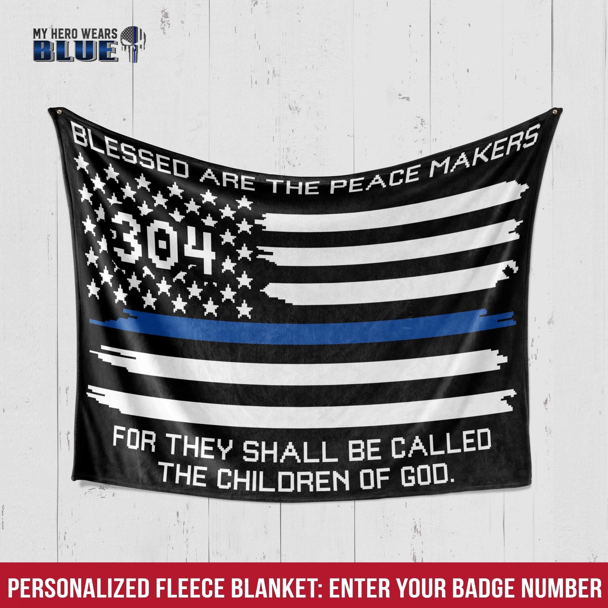 Fleece Blanket 30" x 40" Blessed Are The Peace Maker - Personalized Fleece Blanket