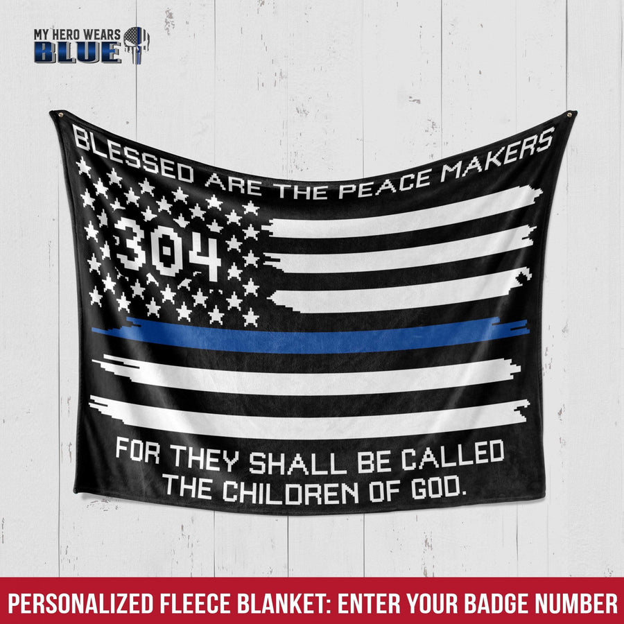 Fleece Blanket 30" x 40" Blessed Are The Peace Maker - Personalized Fleece Blanket