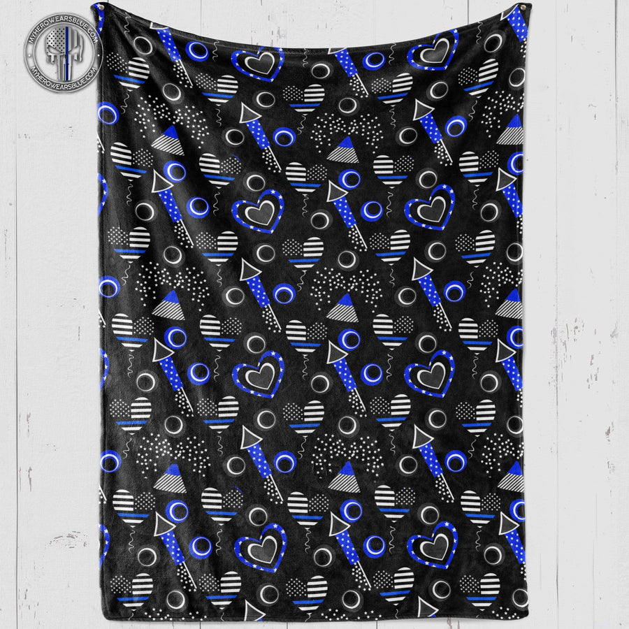 Fleece Blanket 60" x 80" - BEST SELLER Different Hearts - Police Fleece Blanket