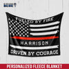 Fleece Blanket 30" x 40" Fueled By Fire - Personalized Fleece Blanket