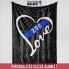 Fleece Blanket 30" x 40" Heart Love Personalized Fleece Blanket