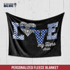Fleece Blanket 30" x 40" Love Myhero - Personalized Fleece Blanket
