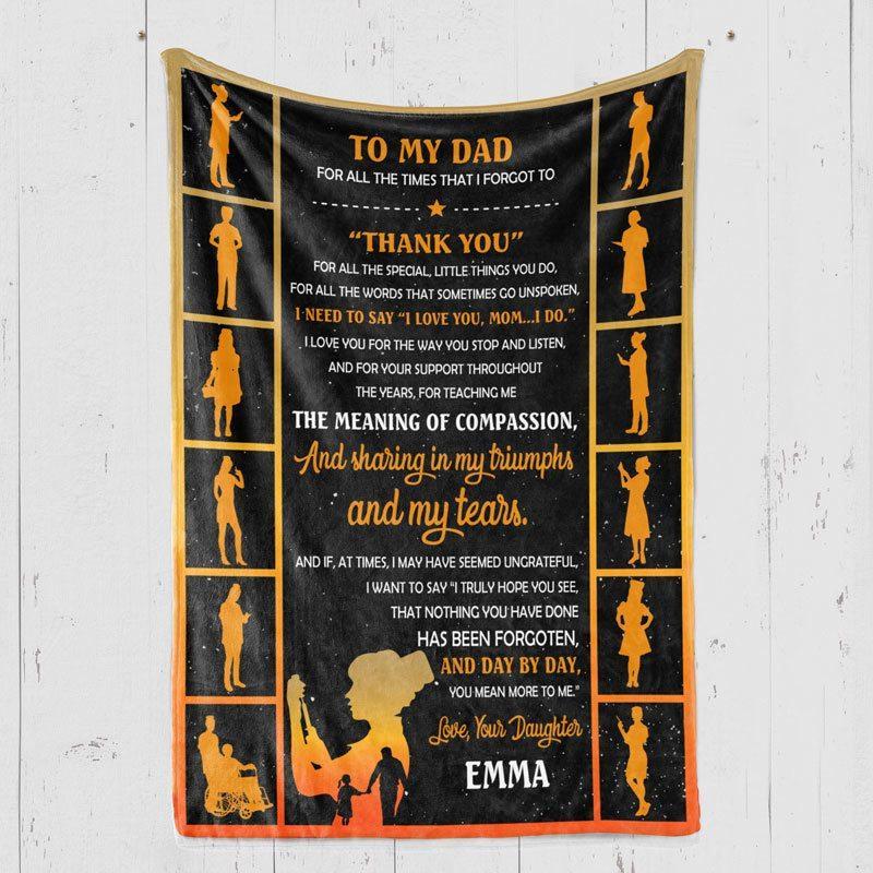 Nurse To My Dad Sunset Personalized Fleece Blanket