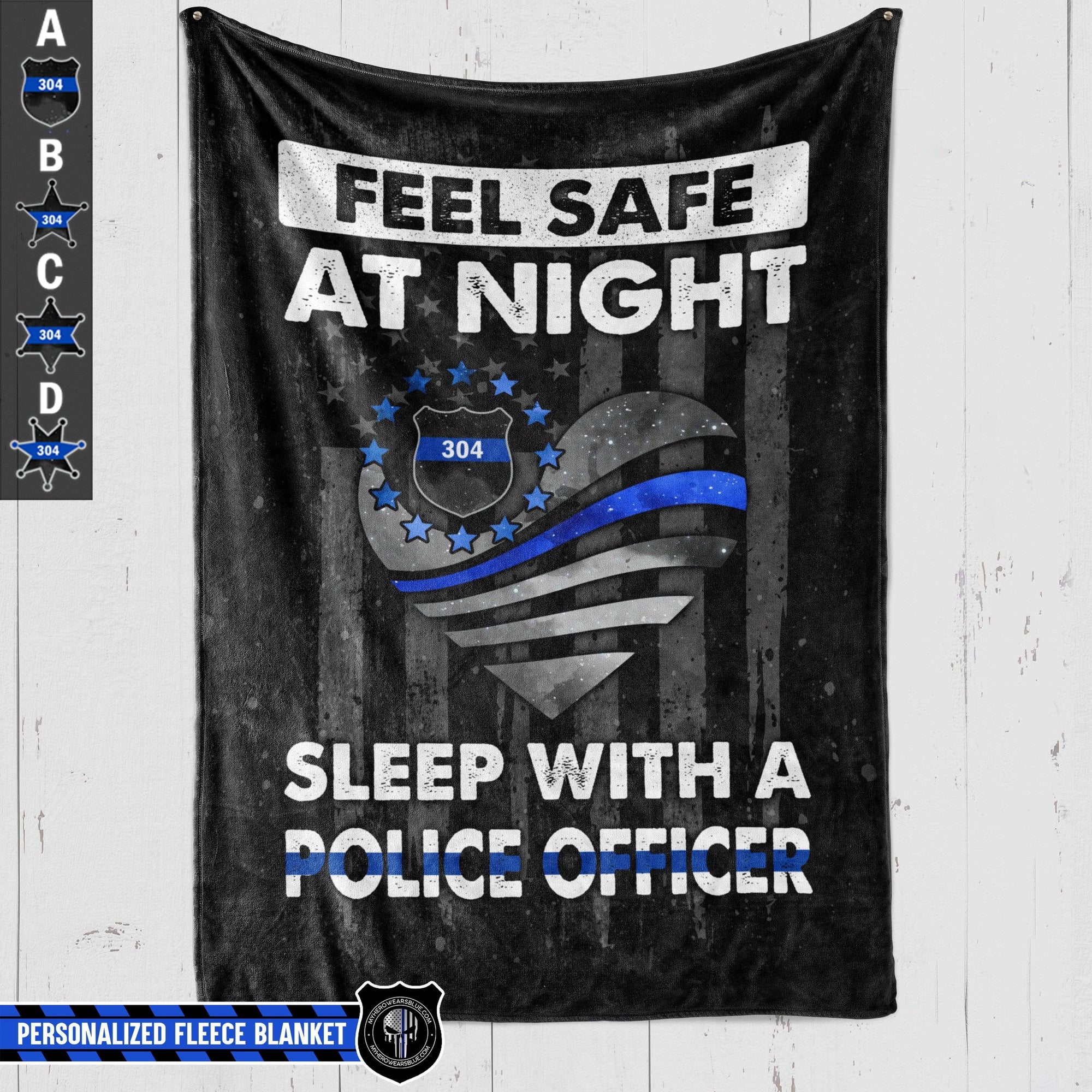 Fleece Blanket 60" x 80" - BEST SELLER Personalized Fleece Blanket - Feel Safe Galaxy Heart - Sleep With A