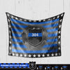 Fleece Blanket 60" x 80" - BEST SELLER Personalized Fleece Blanket - Galaxy Nation Flag Pattern - Police