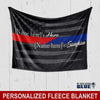 Fleece Blanket 30" x 40" Personalized Fleece Blanket - Police x Firefighter - Hero Sunshine