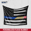 Fleece Blanket 30" x 40" Personalized Fleece Blanket - Police x Teacher