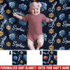 Fleece Blanket 30" x 40" Personalized Fleece Blanket - Sheriff Badge Baby Name