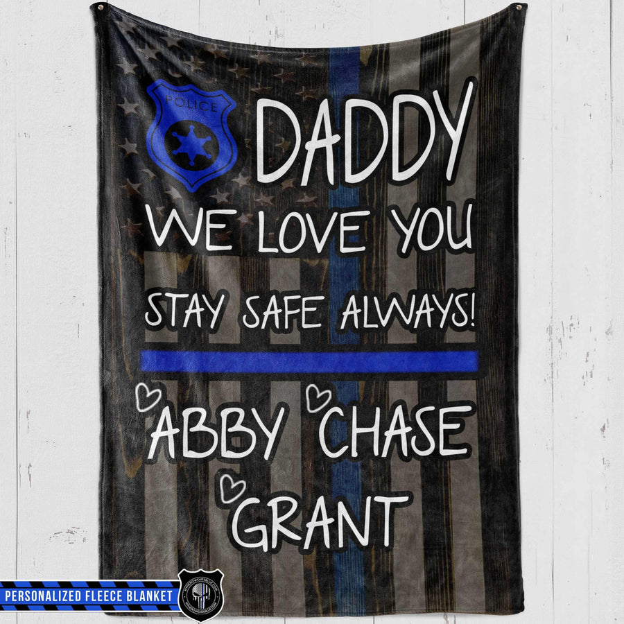 Fleece Blanket 60" x 80" - BEST SELLER Personalized Fleece Blanket - TBL - Daddy We Love You