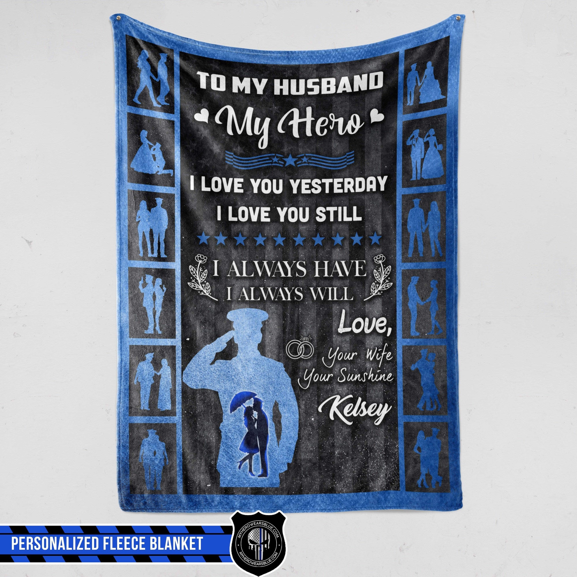 Fleece Blanket 60" x 80" - BEST SELLER Personalized Fleece Blanket - To The Loved Ones - Wife - Husband - Police