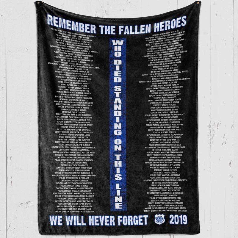 Thin Blue Line - Fallen Heroes 2019 Fleece Blanket