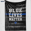 Fleece Blanket 30" x 40" Thin Blue Line - Blue Lives Matter Fleece Blanket