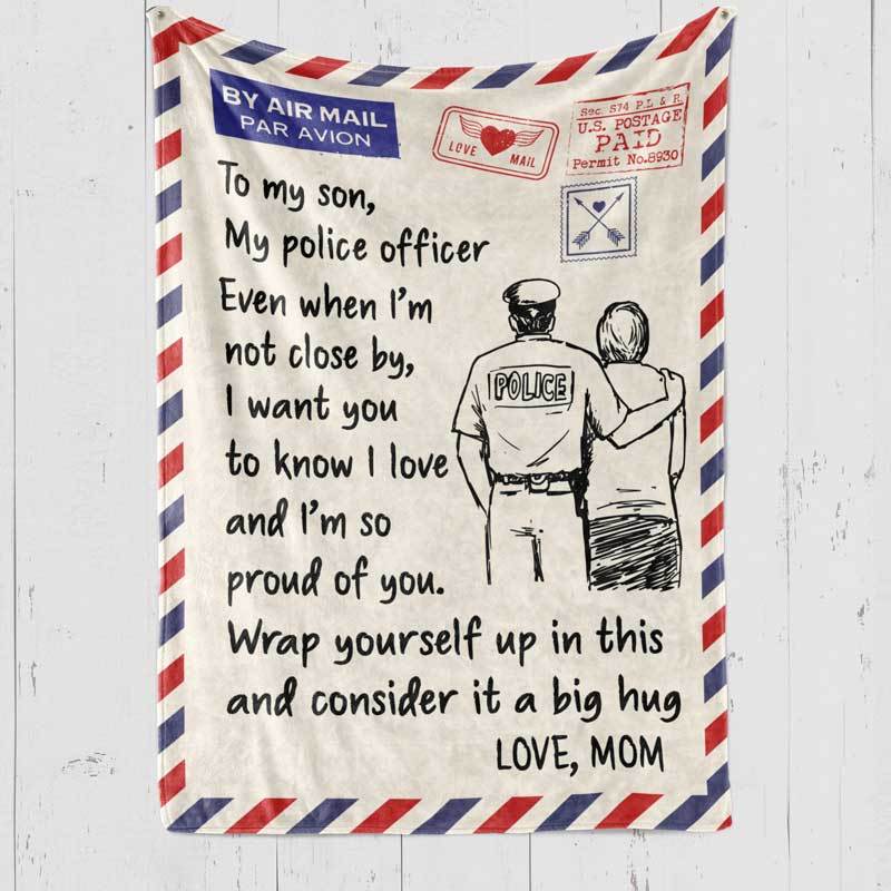 To My Son I Love You Personalized Fleece Blanket