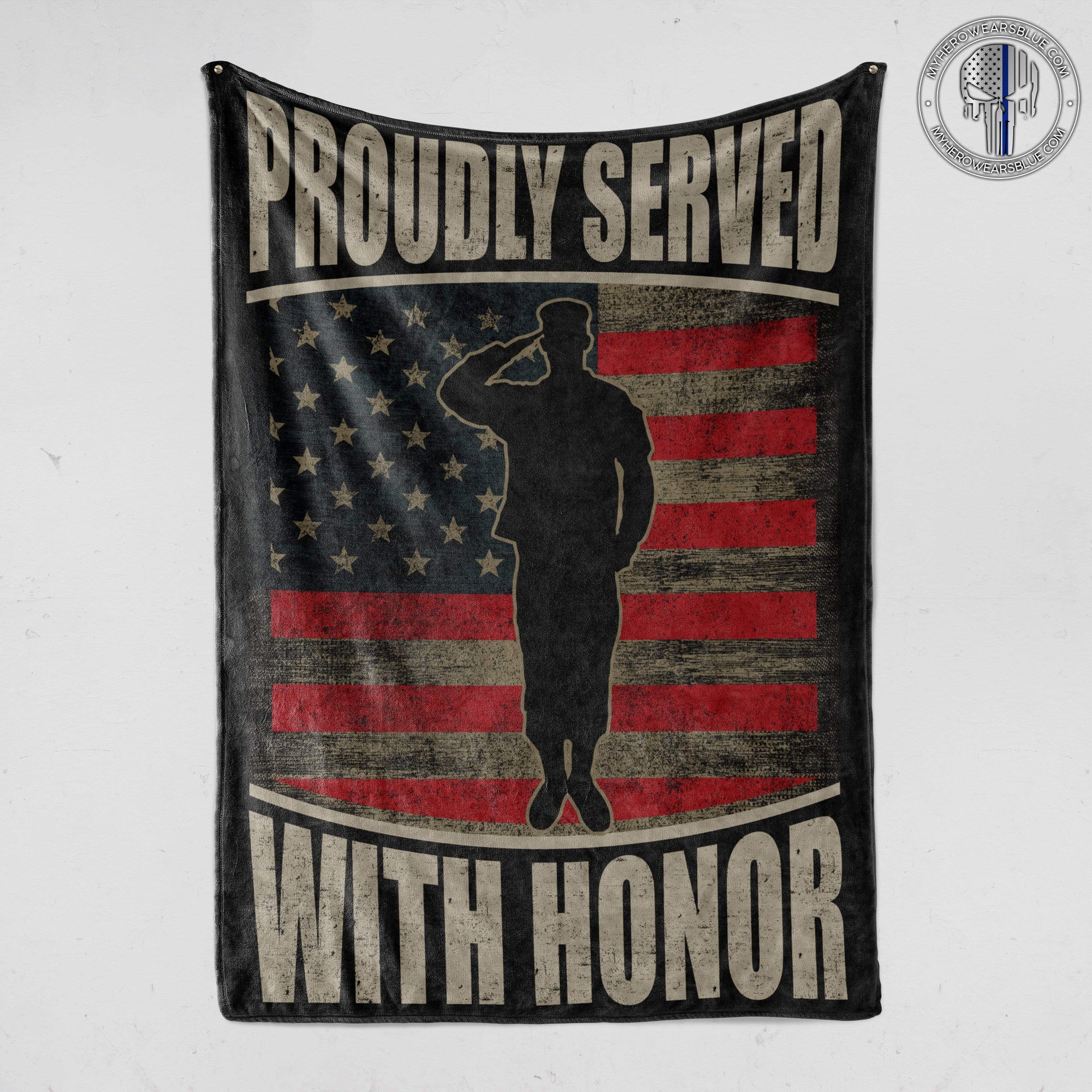 Fleece Blanket 60" x 80" - BEST SELLER Veteran - Flag Fleece Blanket