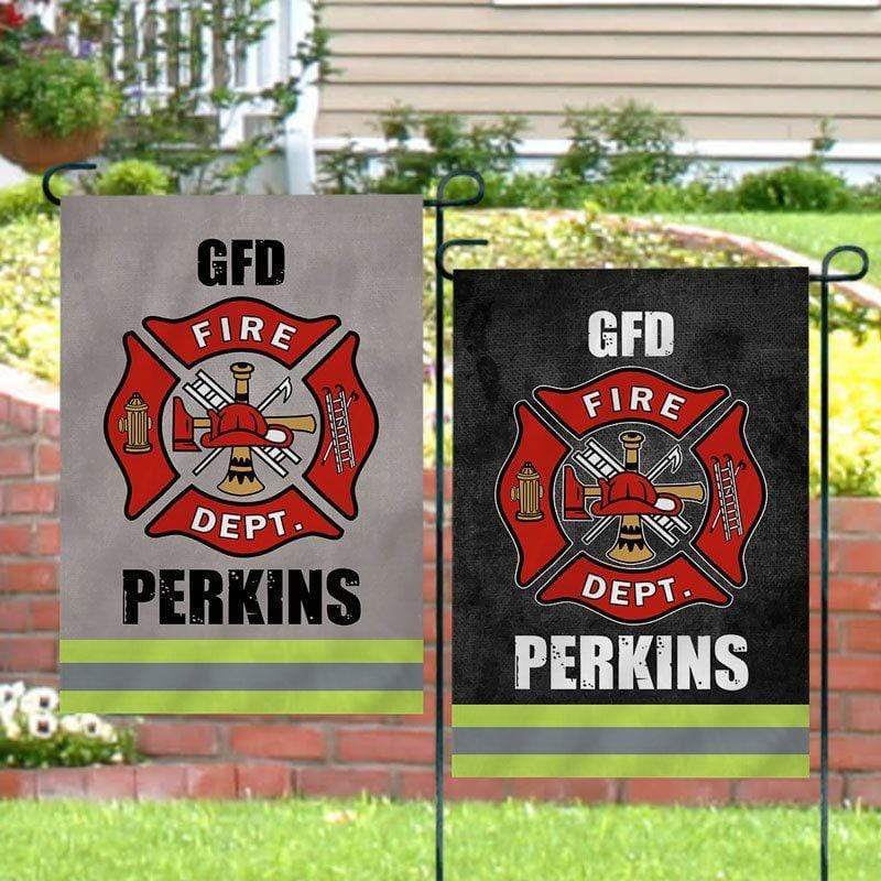 Firefighter Title And Name Personalized Garden Flag
