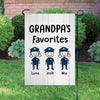 Grandpa Grandma Favorite Personalized Garden Flag