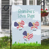 Grandparents Love Bugs Personalized Garden Flag