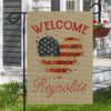 Patriotic Family Welcome Personalized Garden Flag