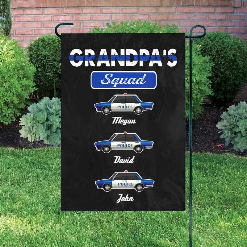Police Grandparents‘ Squad Personalized Garden Flag
