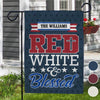Red White And Blessed Personalized Garden Flag