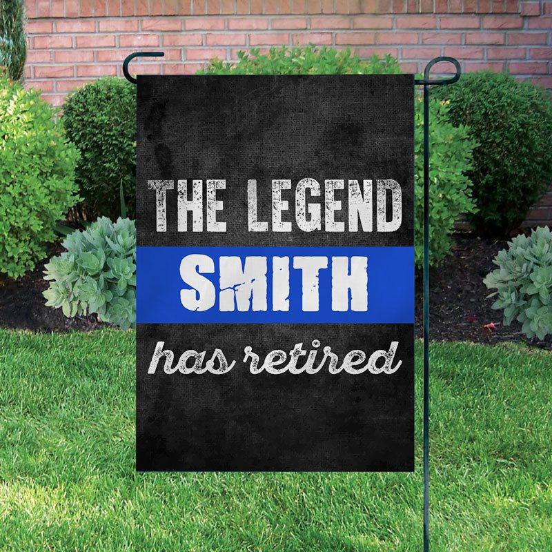 The Legend Has Retired Personalized Garden Flag